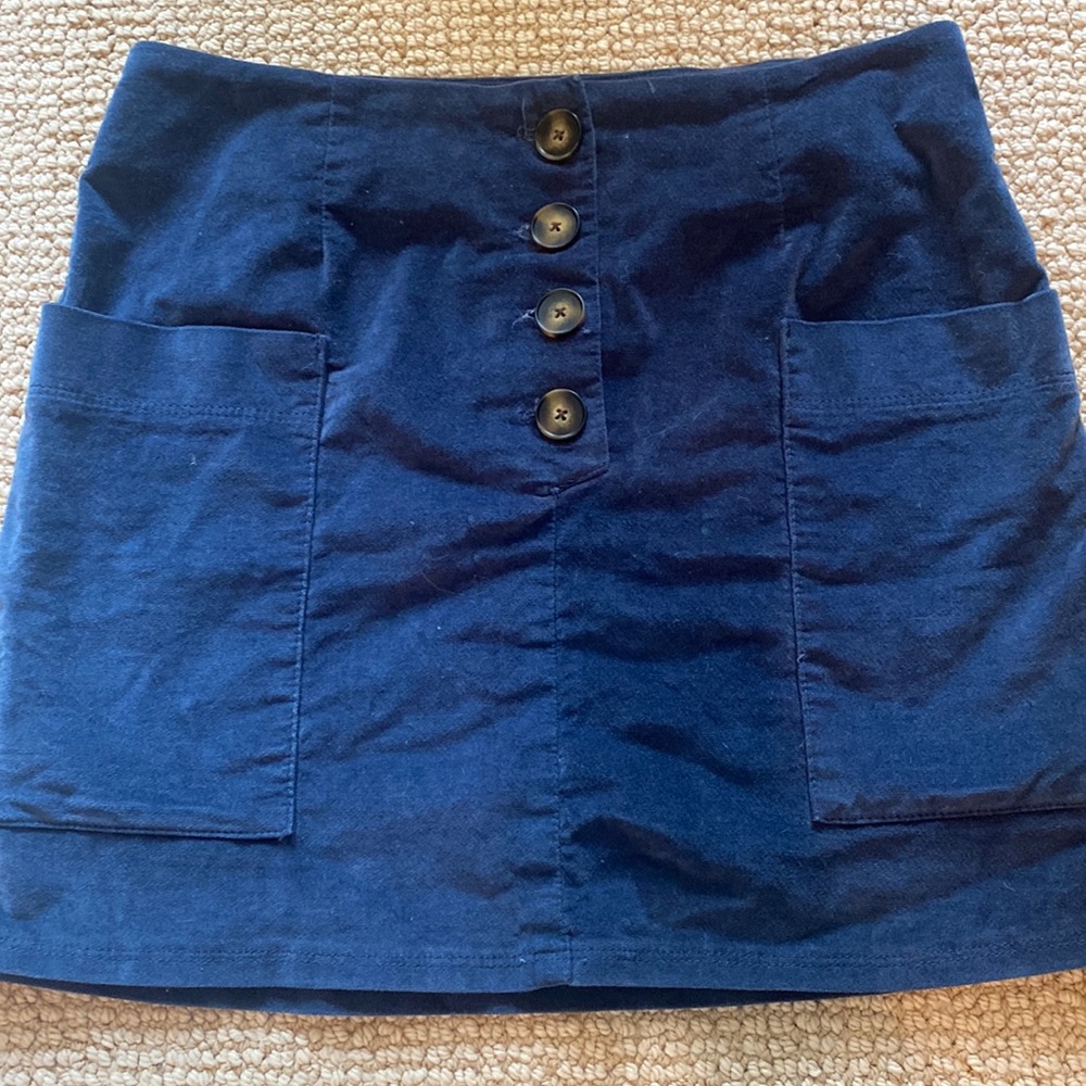Blue corduroy skirt